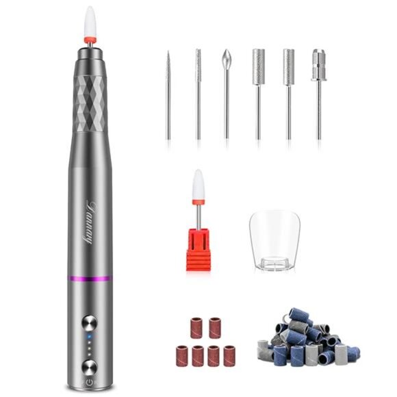 Electric Nail Drill Machine Professional,Cordless Electric Nail File for GelNail